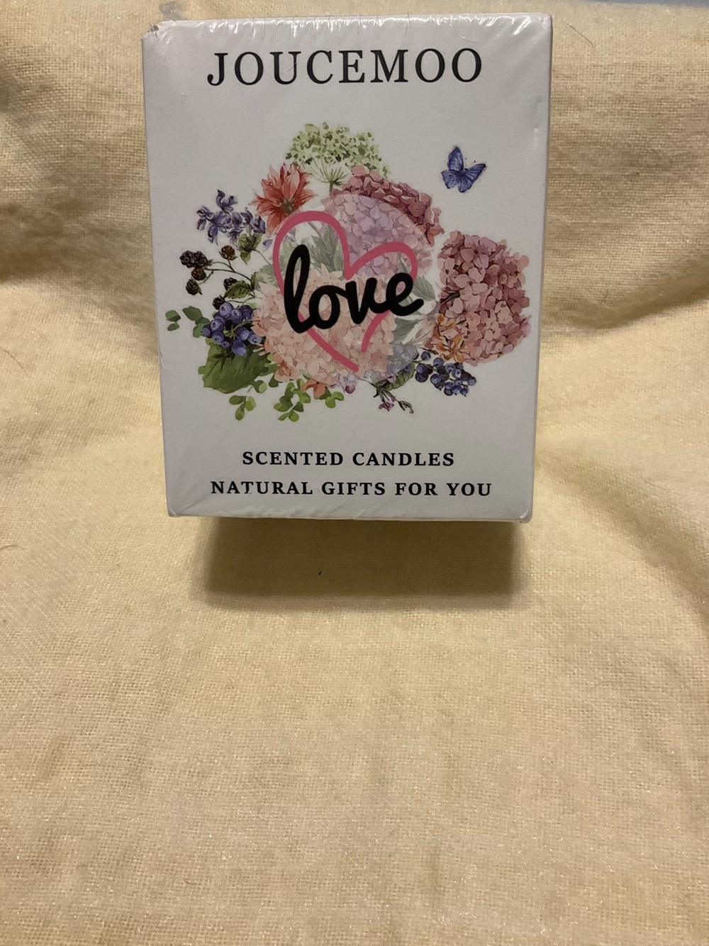Love Scented Candle - Pink Floral Design